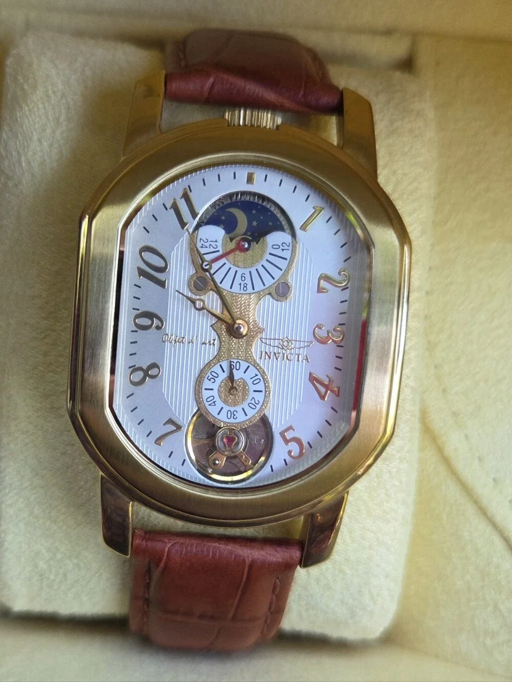 Mint Rare Vintage INVICTA 2037 Objet Automatic‎ Watch with Box